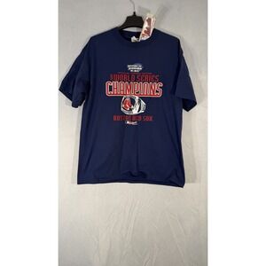 Lee Sport Boston Red Sox 2004 World Series Parade Edition T-shirt L Blue Mens